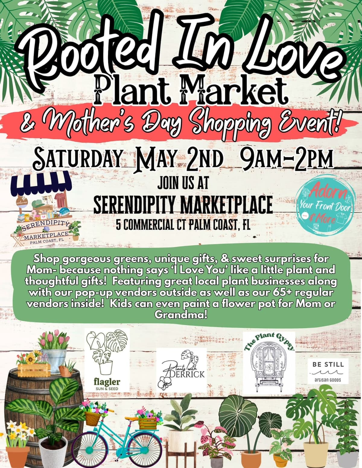 Rooted In Love Plant Market and Mothers Day Event