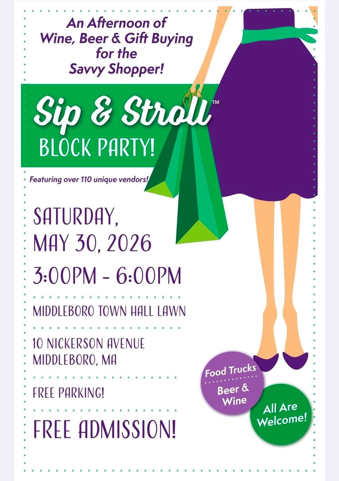 Sip & Stroll Block Party ™️Sat May 30th 2026