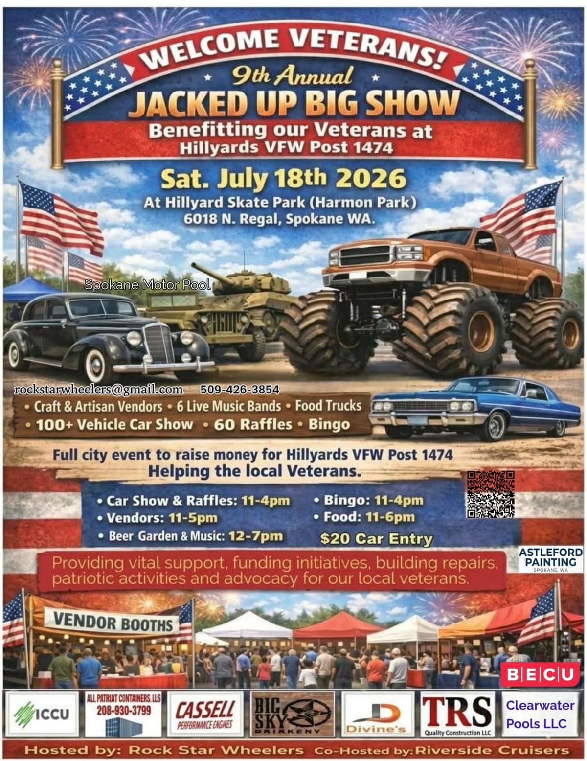 9th Annual Jacked up Big Show Benefitting VETERANS 