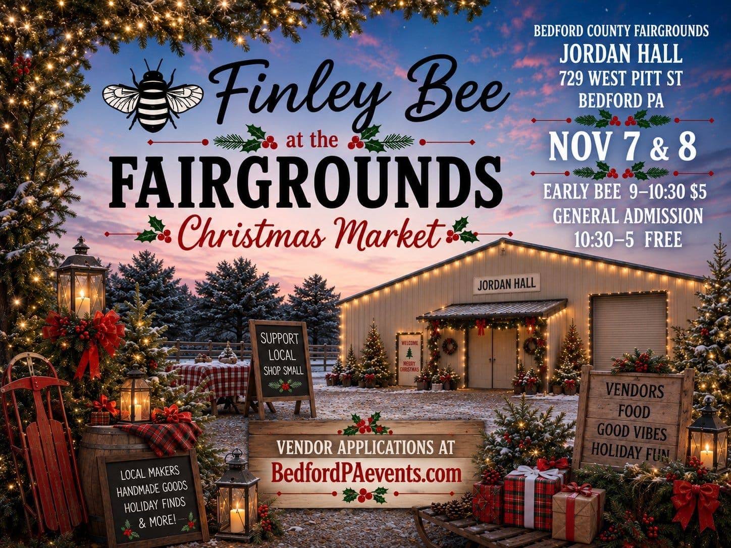 Finley Bee at the Fairgrounds - Christmas Market
