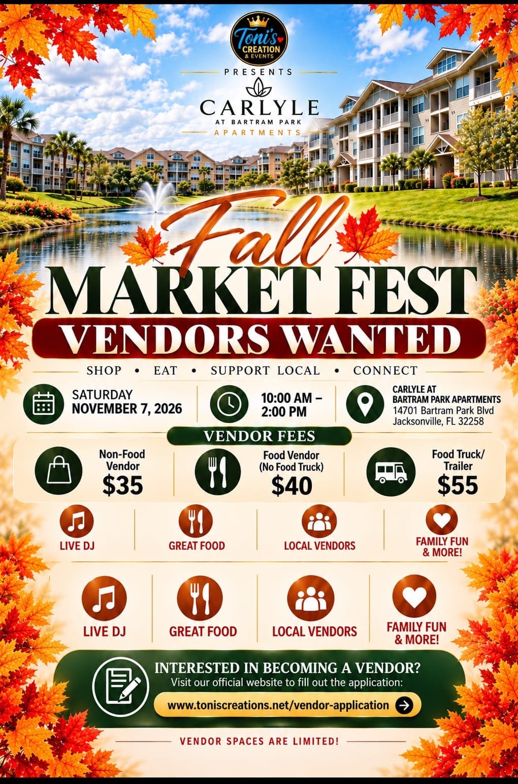 Carlyle at Bartram Apartment- Fall Market Fest