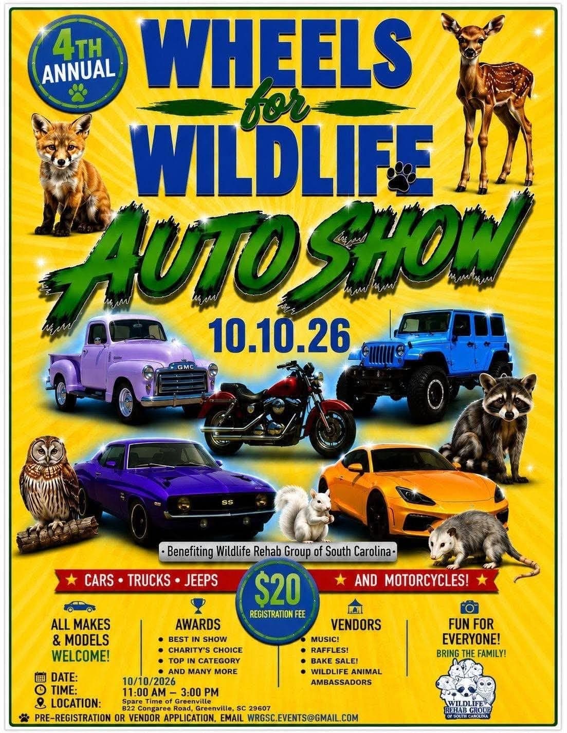 4th Annual Wheels for Wildlife Auto Show