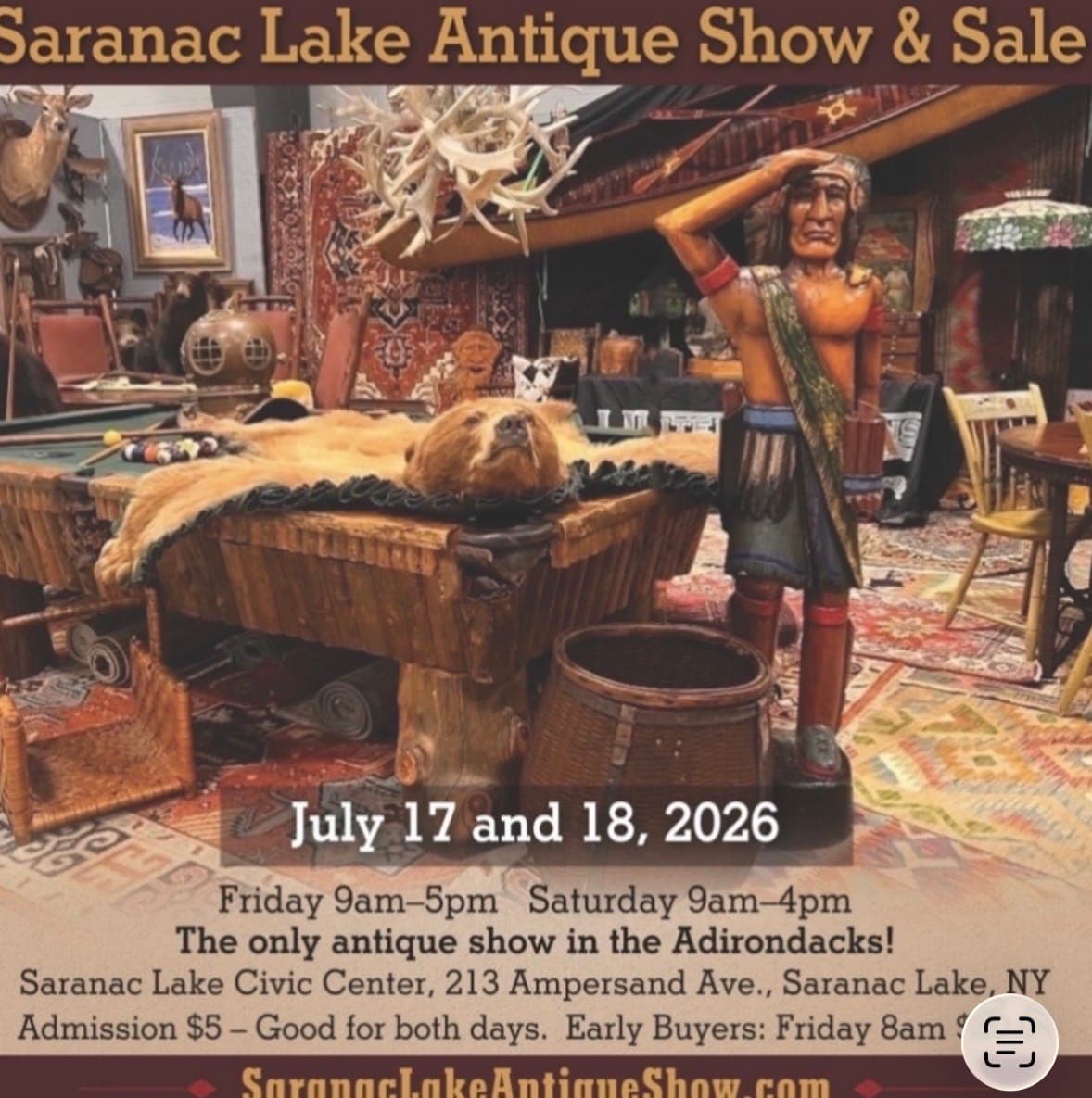 Cover image for Saranac Lake Antique Show 