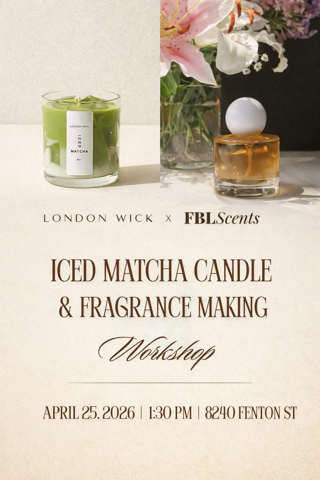 Matcha candles and fragrance creation workshop 