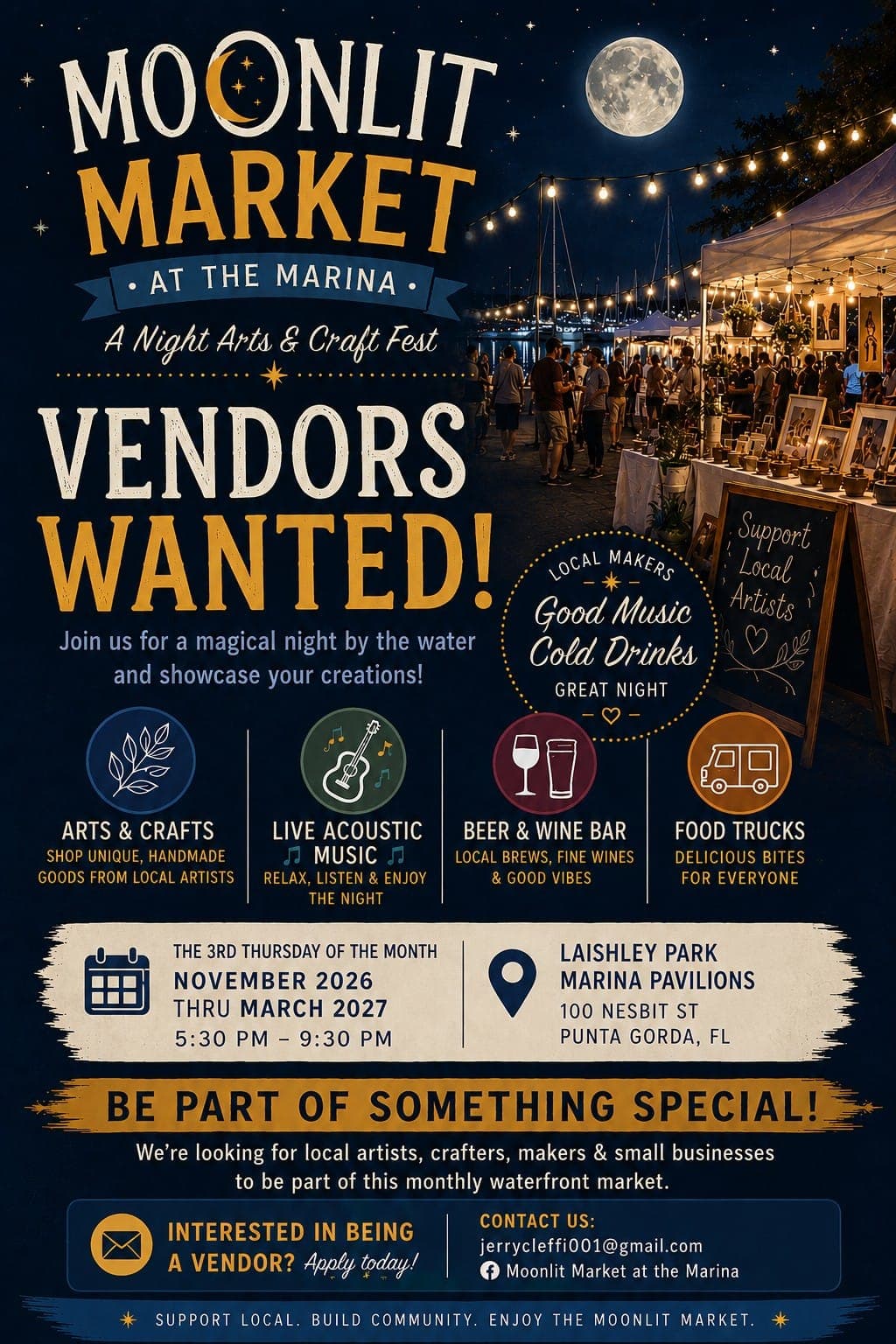 Moonlit Market at the Marina