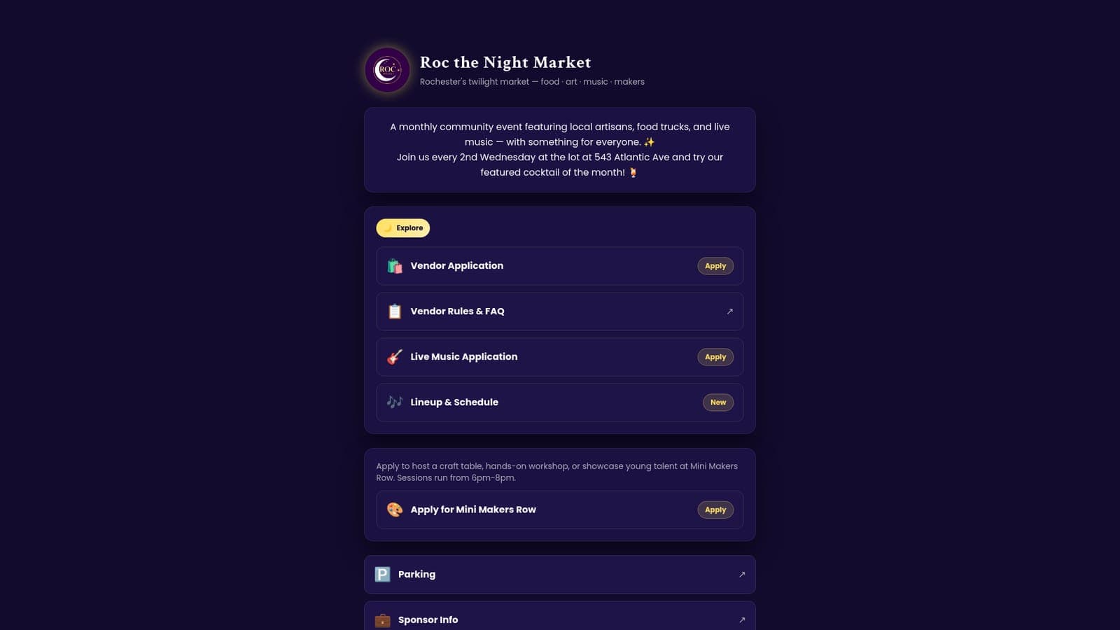 Rochester Night Market (Roc the Night)