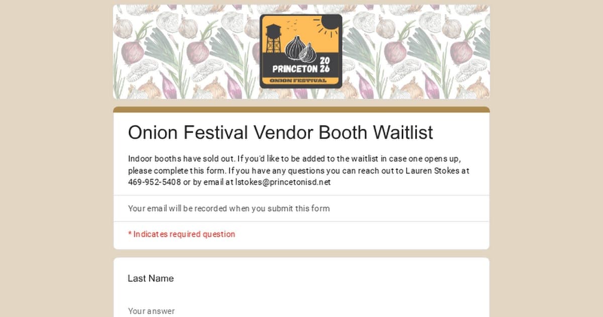Princeton Onion Festival