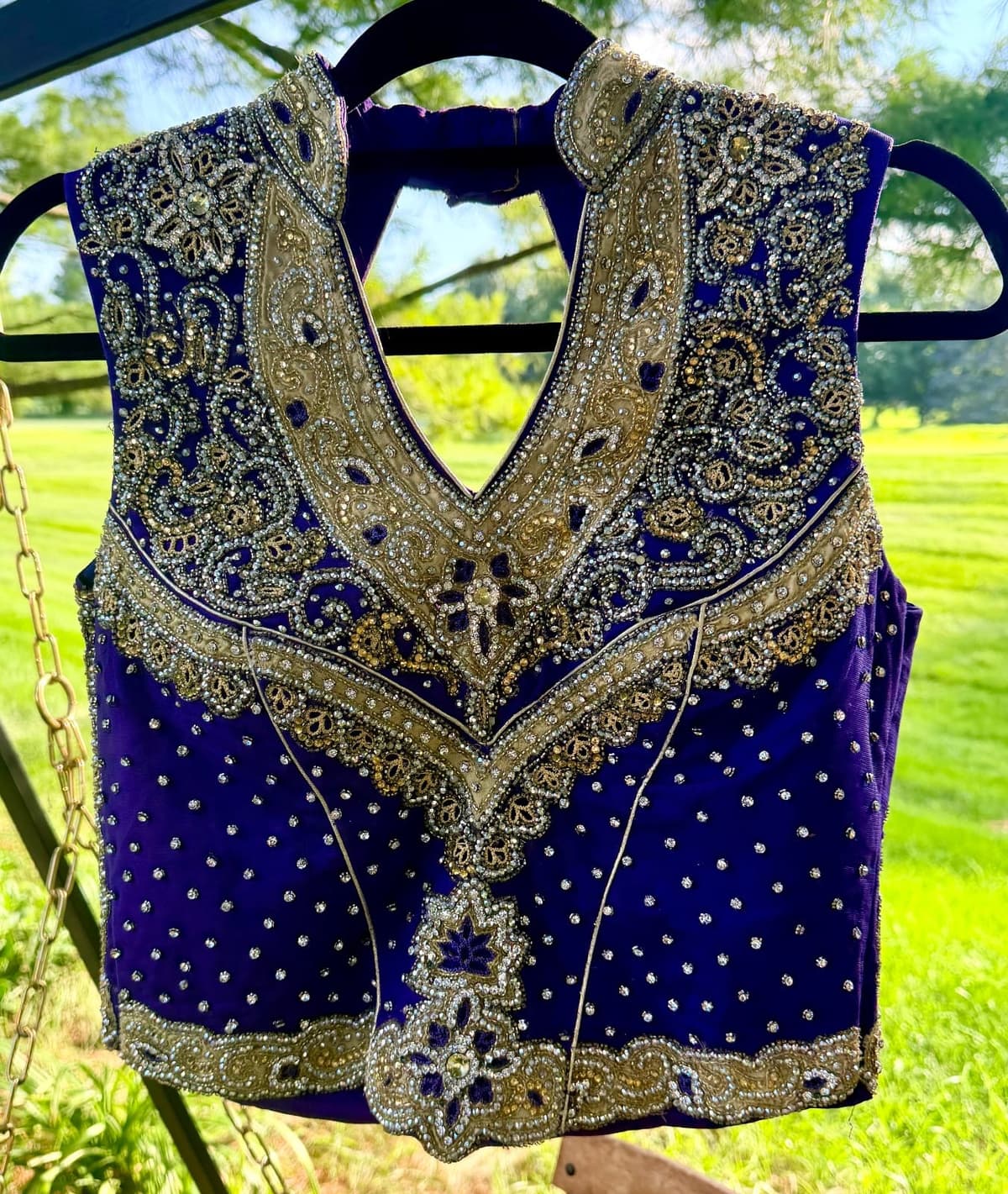 Royal blue blouse 
