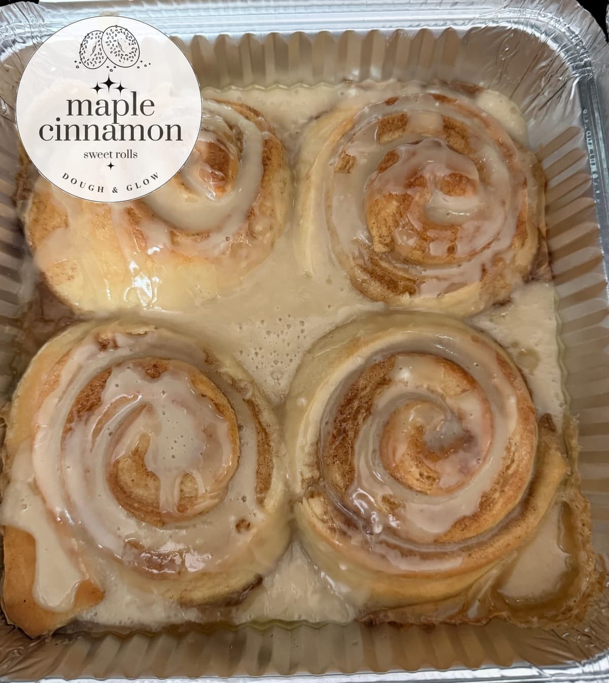 Maple glazed cinnamon rolls