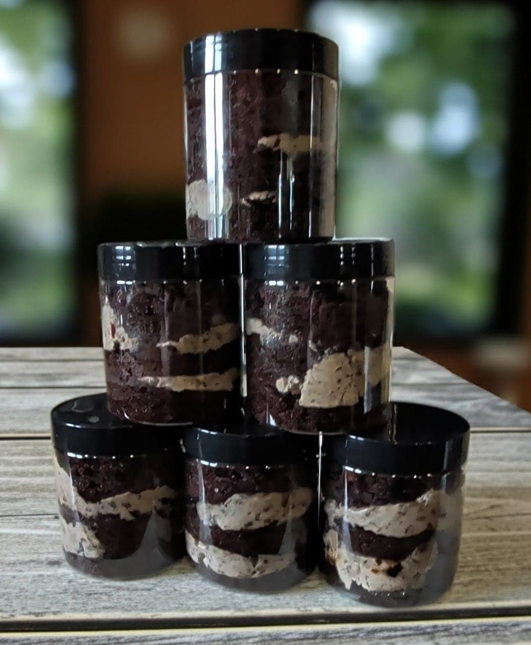 "Grasshopper"  Chocolate Mint) Cake Jars