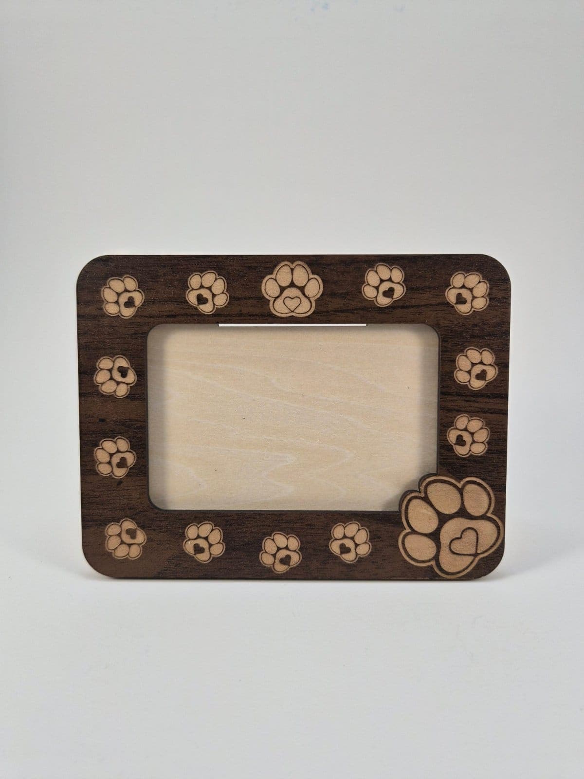Engraved Paw Print Frame