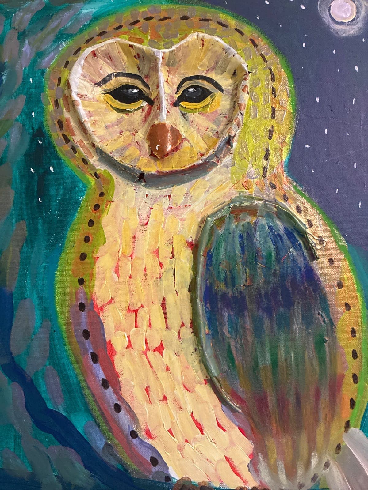 The night has eyes, acrylic. 16 by 20