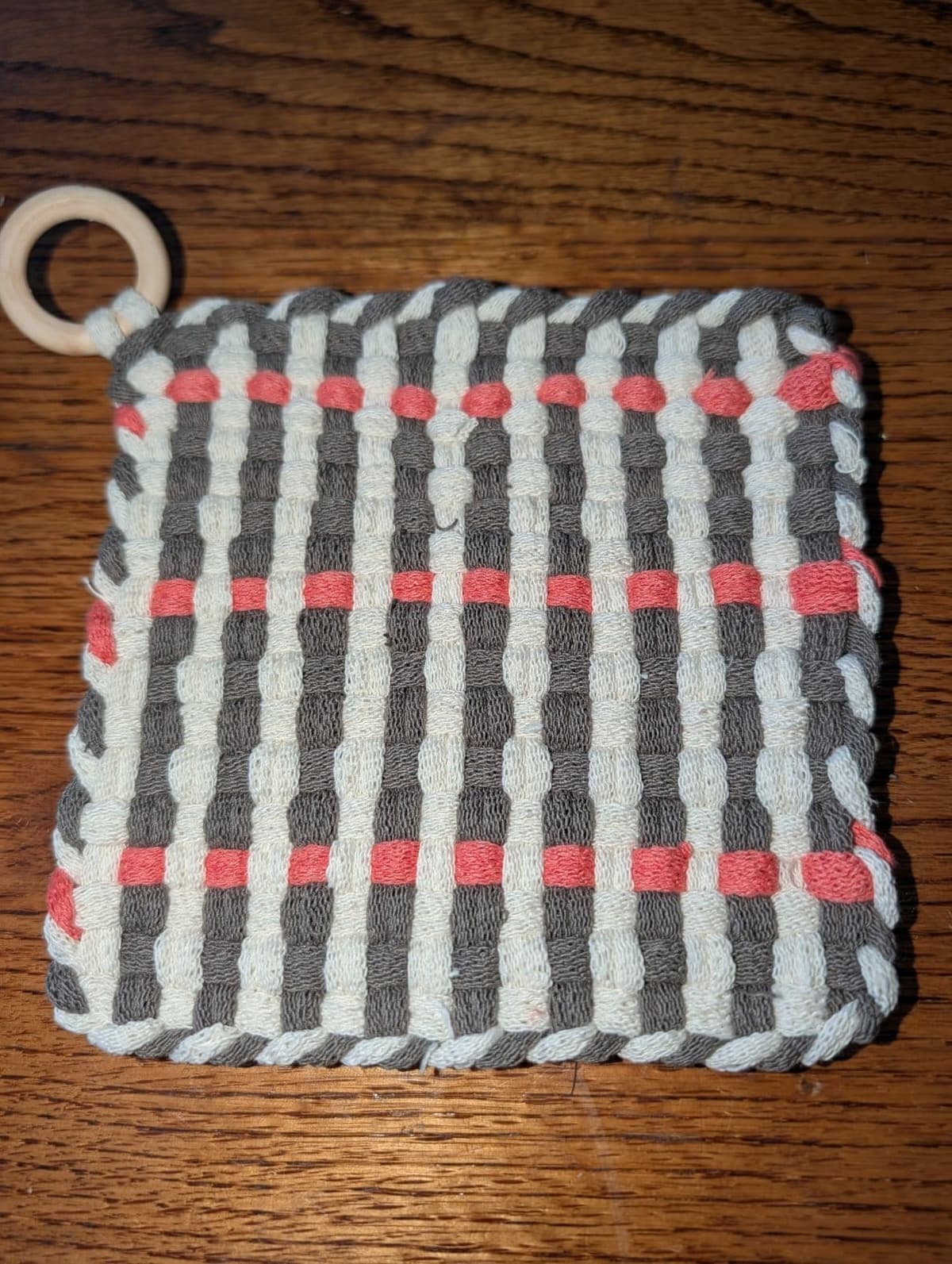 Handwoven Potholder with Contemporary Color Palette