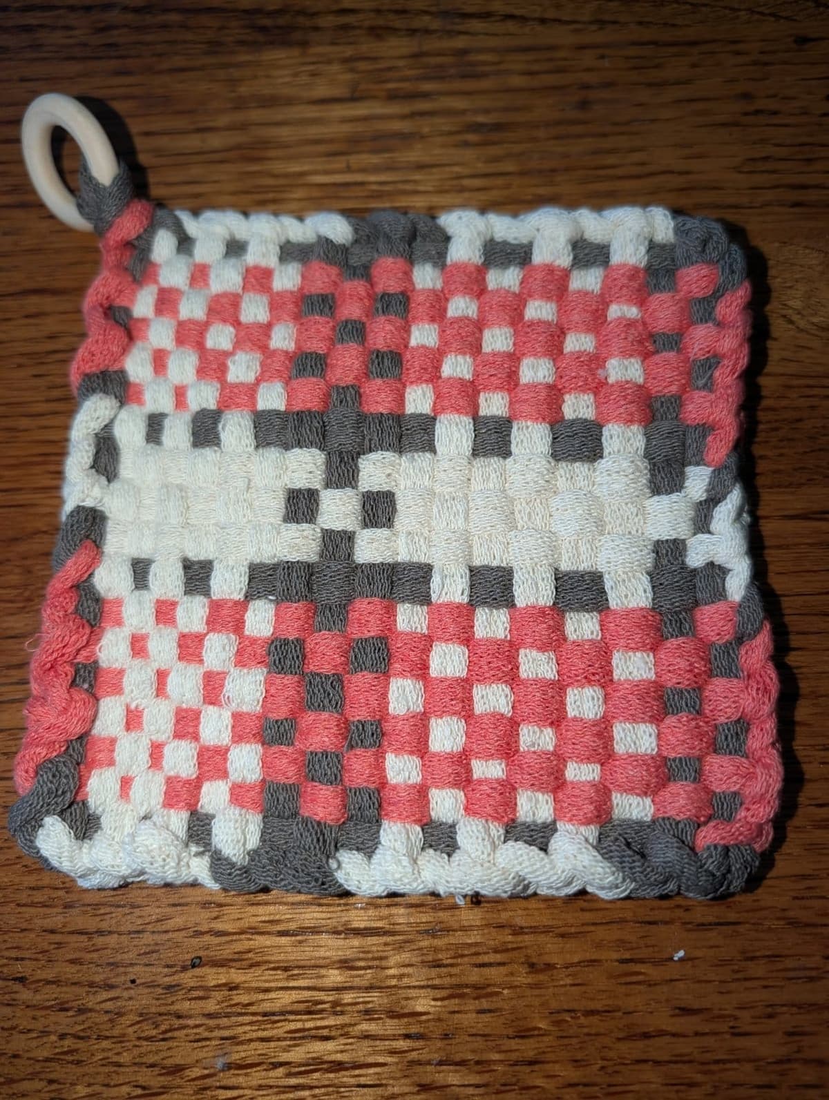 Handwoven Potholder with Contemporary Color Palette