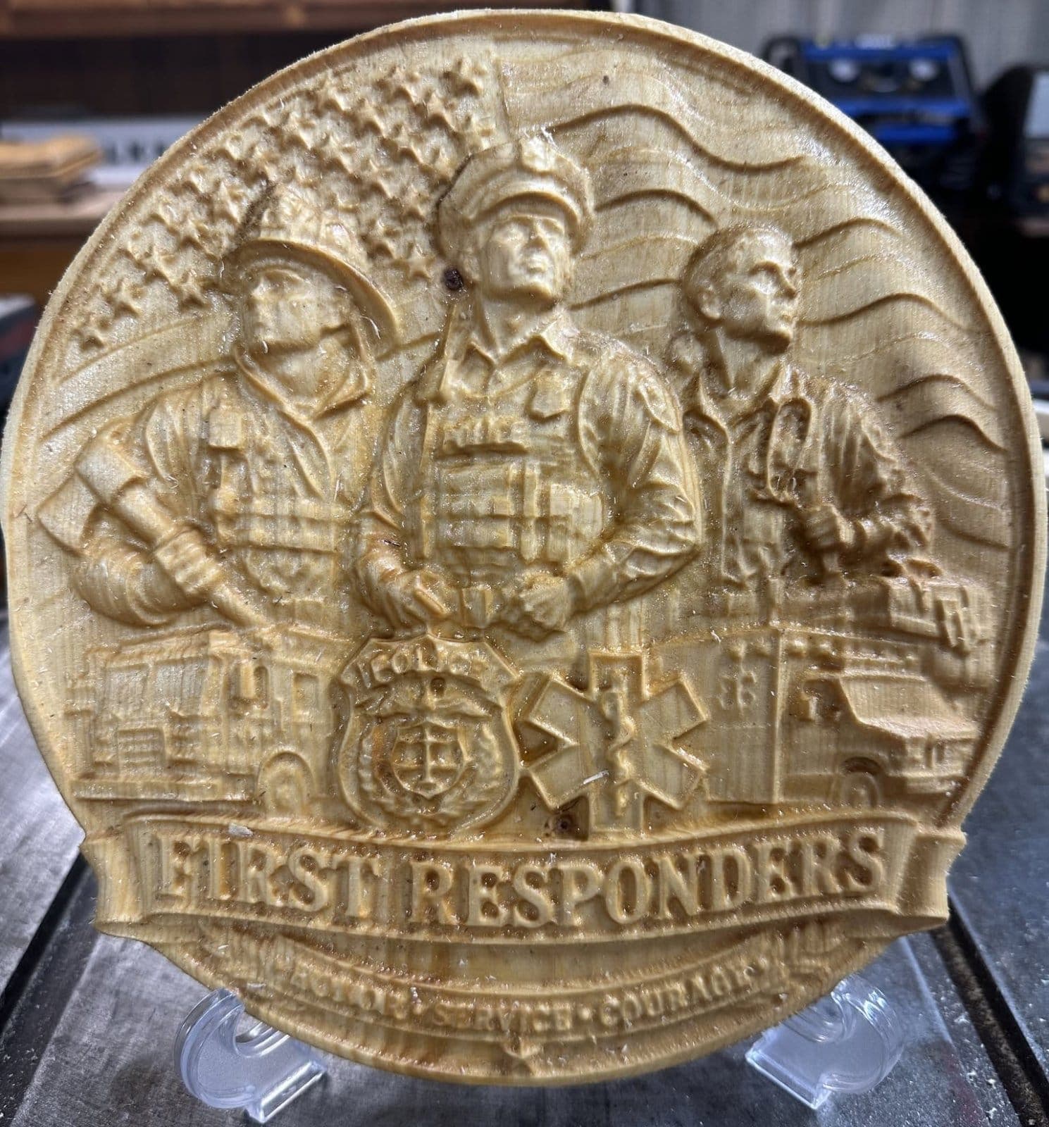 First Responders - Wood carving