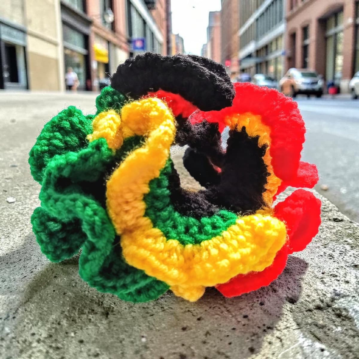 Handmade crochet jumbo scrunchie 
