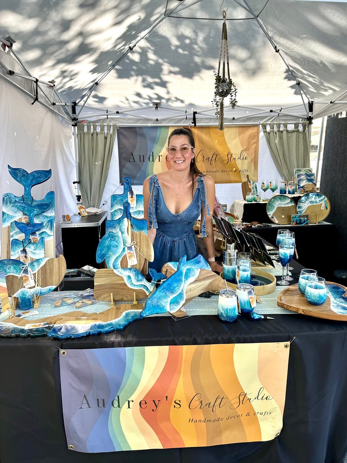 Arts & Wine faire booth