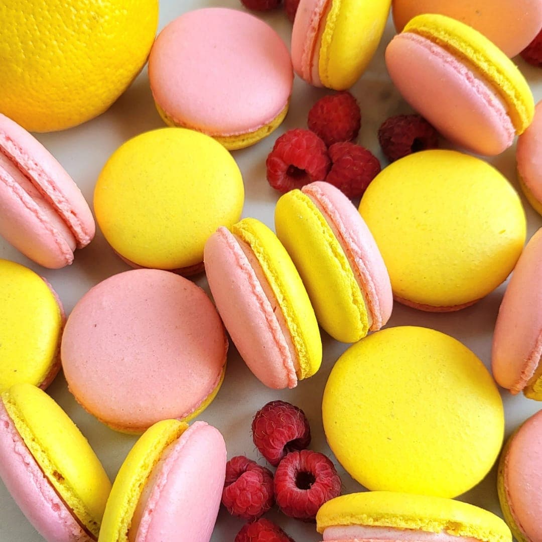 Lemon Raspberry Macarons