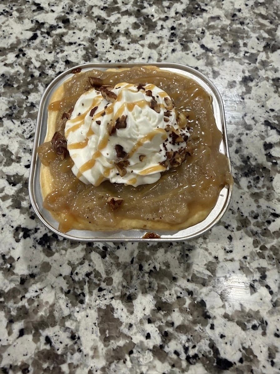 Mini Bananas Foster Cheescake. Only available in August