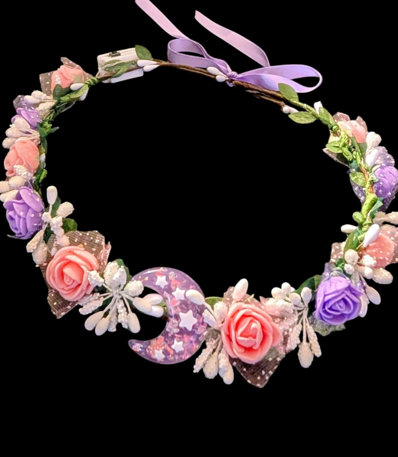 Purple Moon Lightup Flower Crown