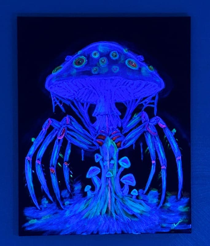 Bioluminescent Web Dweller