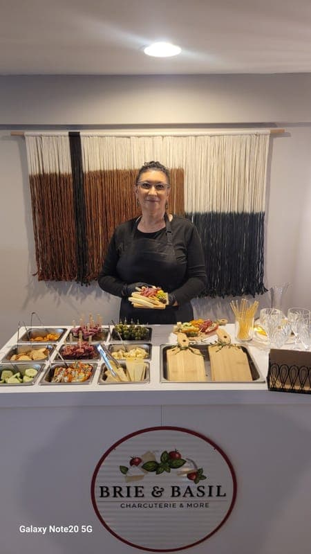 Brie and Basil Charcuterie and Snack Cart
