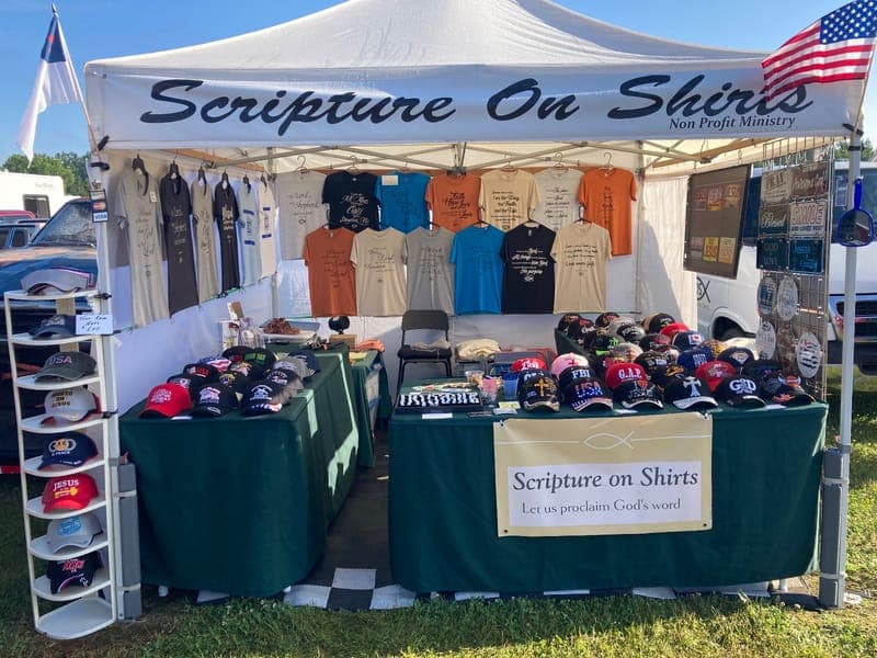 Scripture on shirts