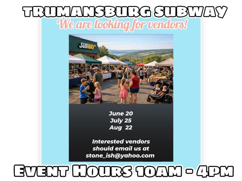 Outdoor Vendor Market at Trumansburg, Ny Subway