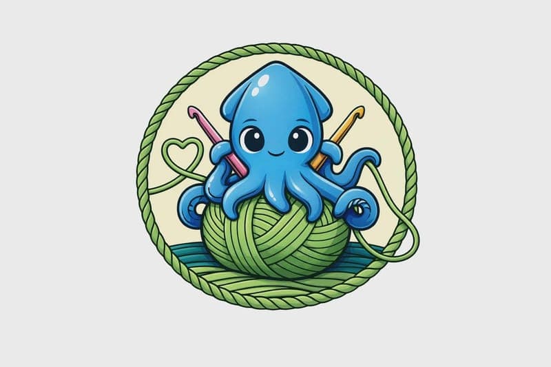 Blue Squid Crochet