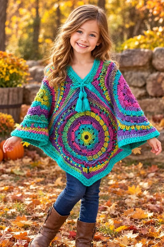 Girls Poncho
