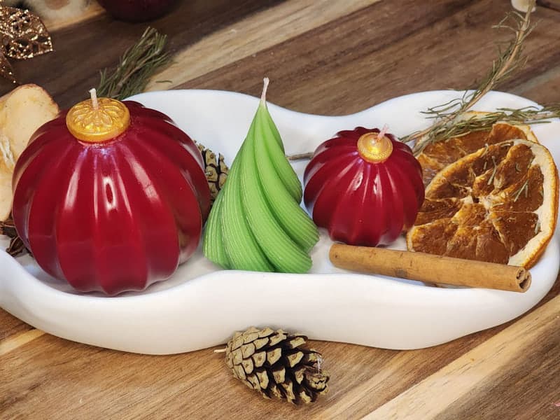Thematic candles. Interior bas-relief paintings. Seasonal decor.