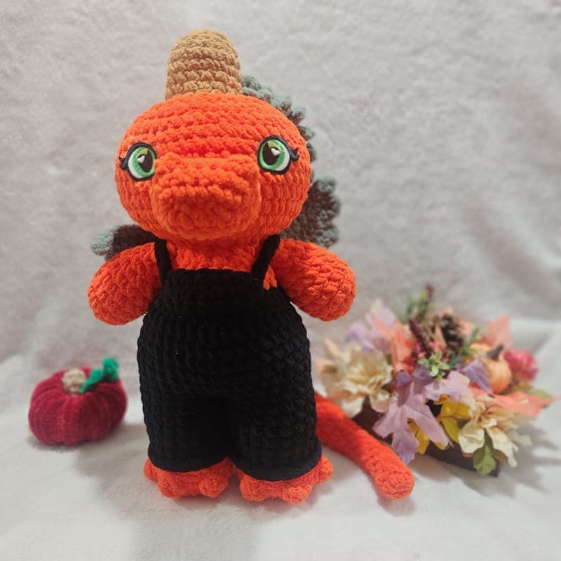 Patch the Pumpkin Dragon In Overalls