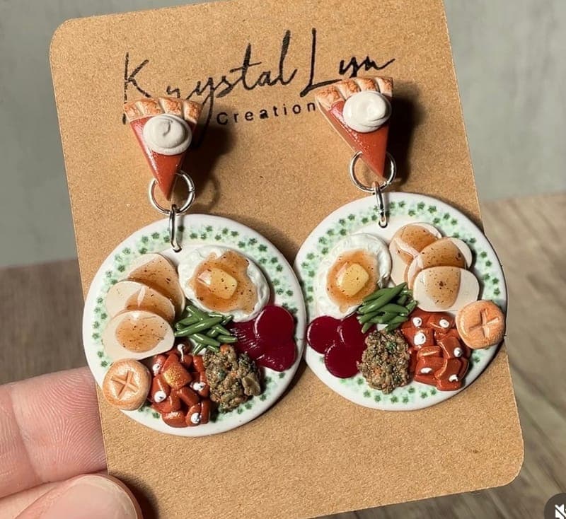 Thanksgiving Dinner Platter Earrings