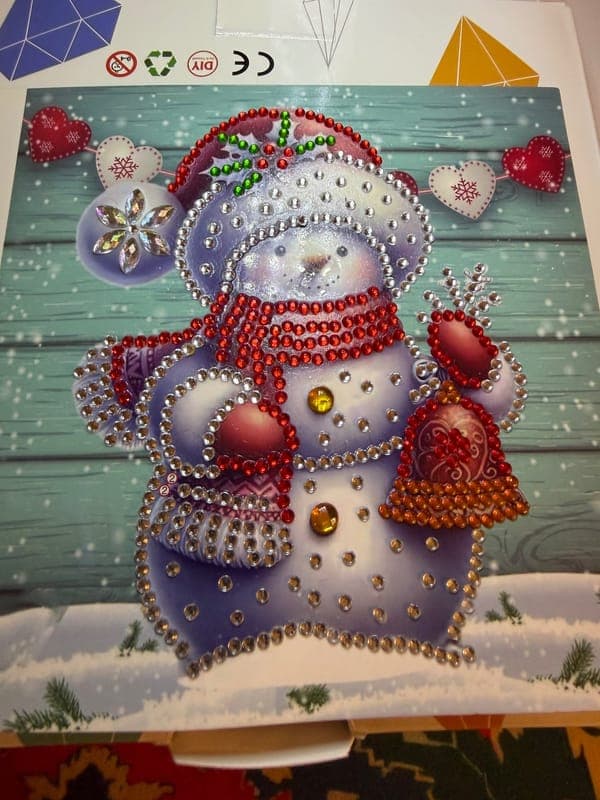 Snowman with Bell Christmas Card