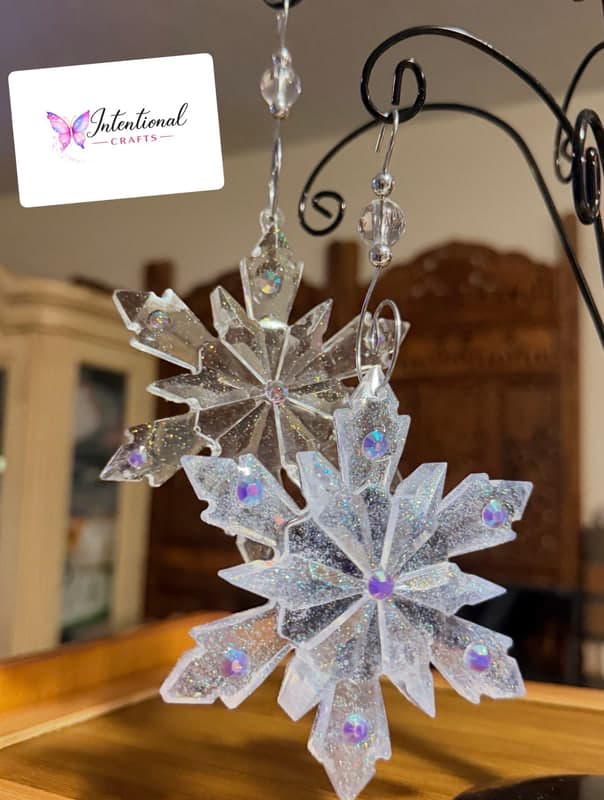Handcrafted Resin Snowflake Ornaments