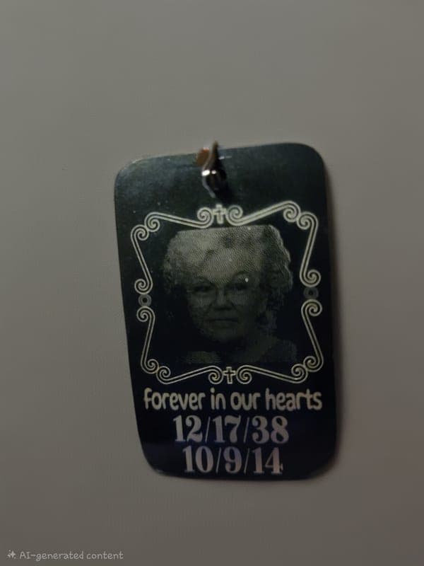 Memorial photo dog tag