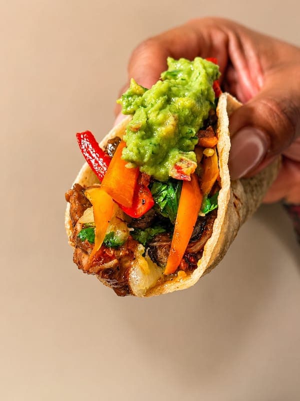 The Wright tacos - bbq jerk chicken tacos