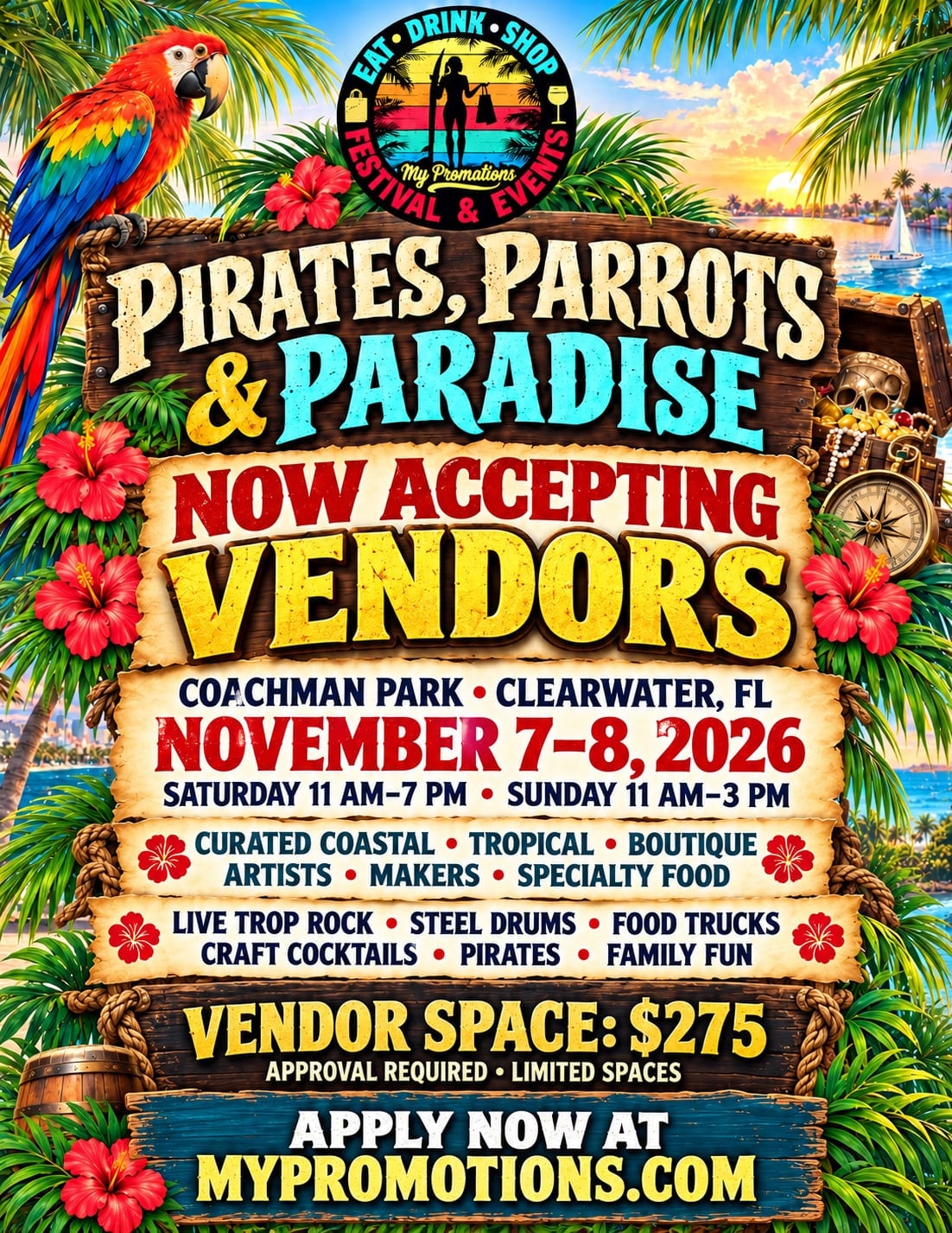 Pirates Parrots and Paradise cover photo