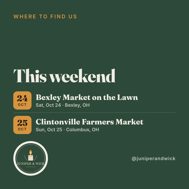 A sample "This weekend" post