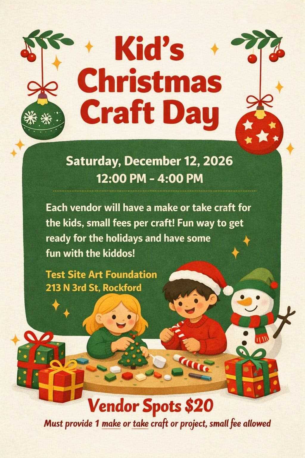 Kid's Christmas Craft Day