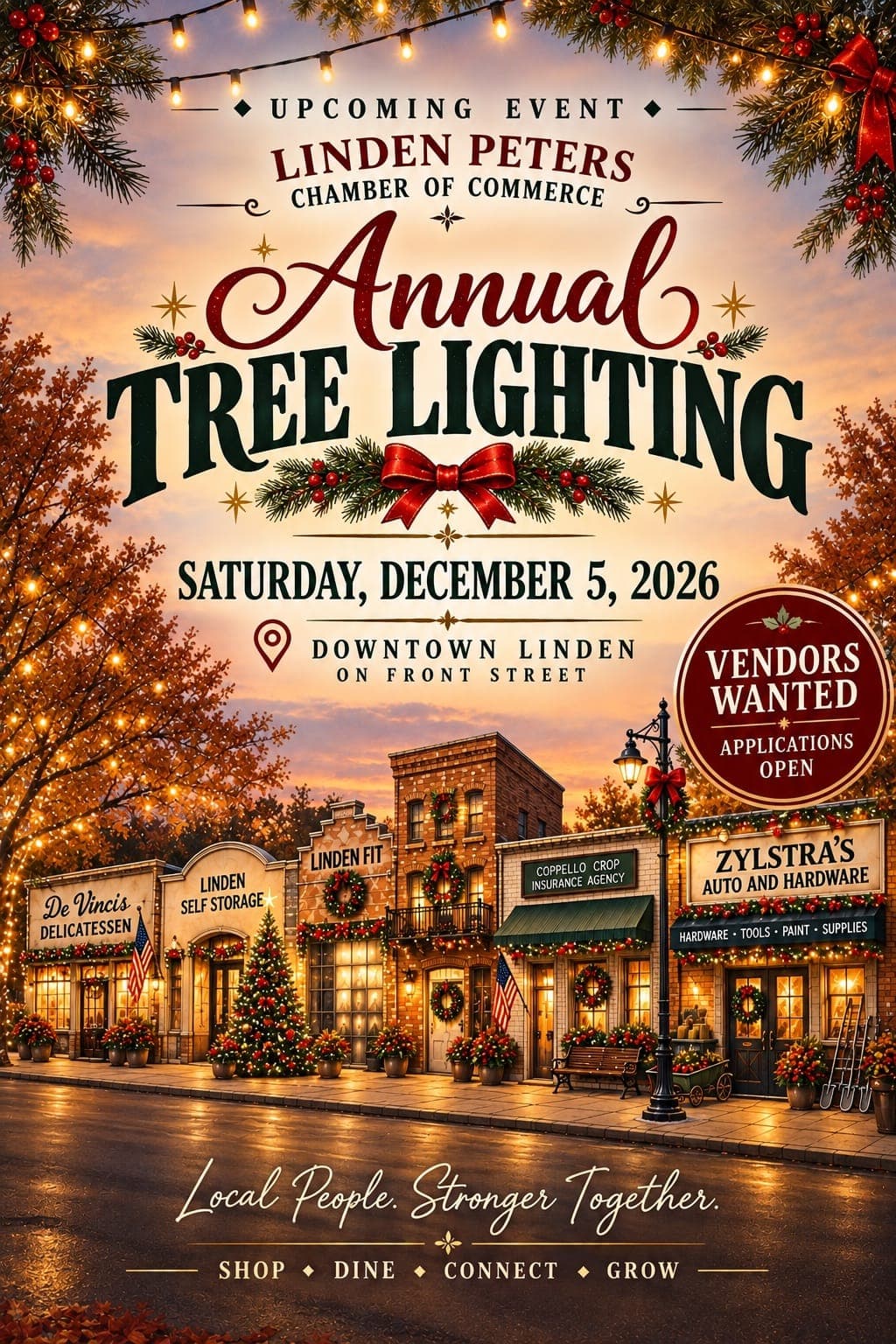Linden Chamber of Commerce Annual Tree Lighting
