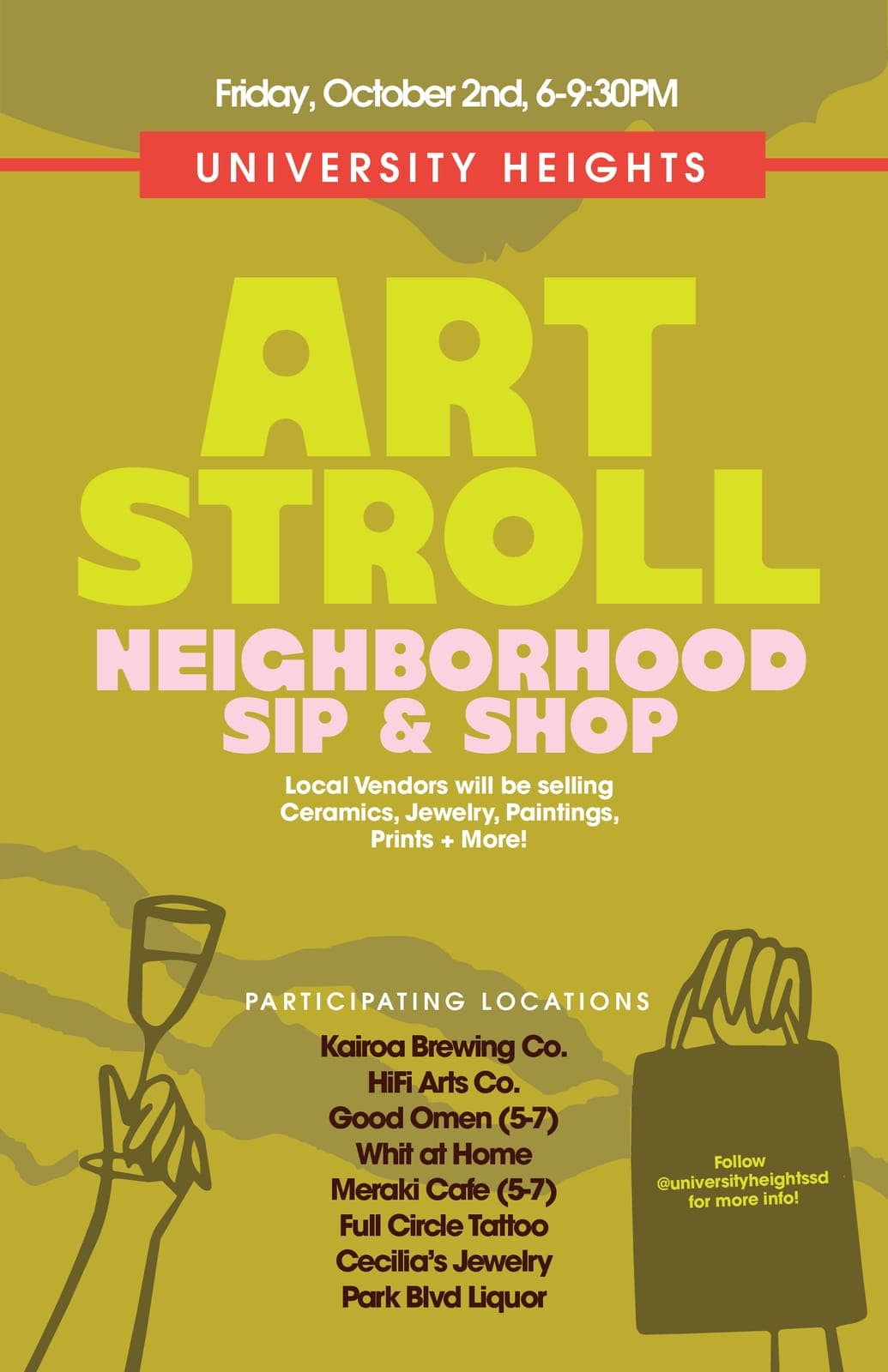 University Heights Art Stroll - Sip and Shop