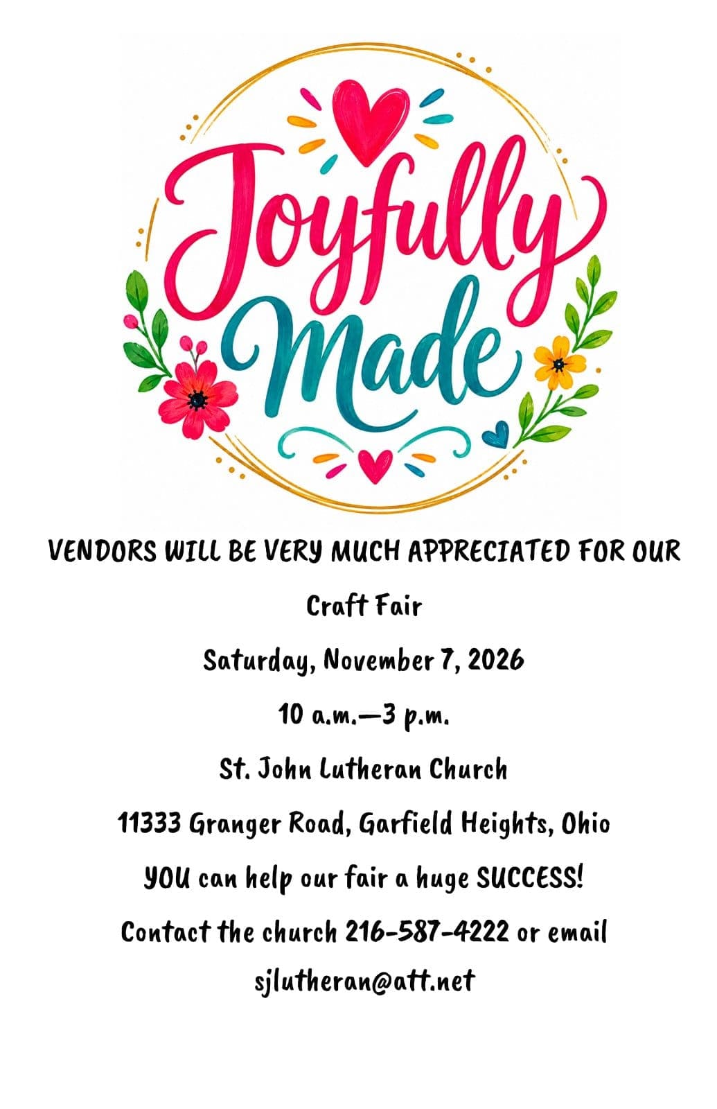 Joyfully Made Craft Fair