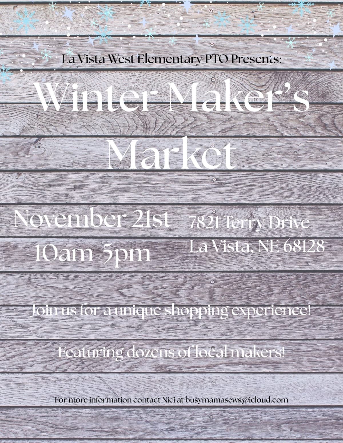 La Vista West Elementary Winter Maker’s Market