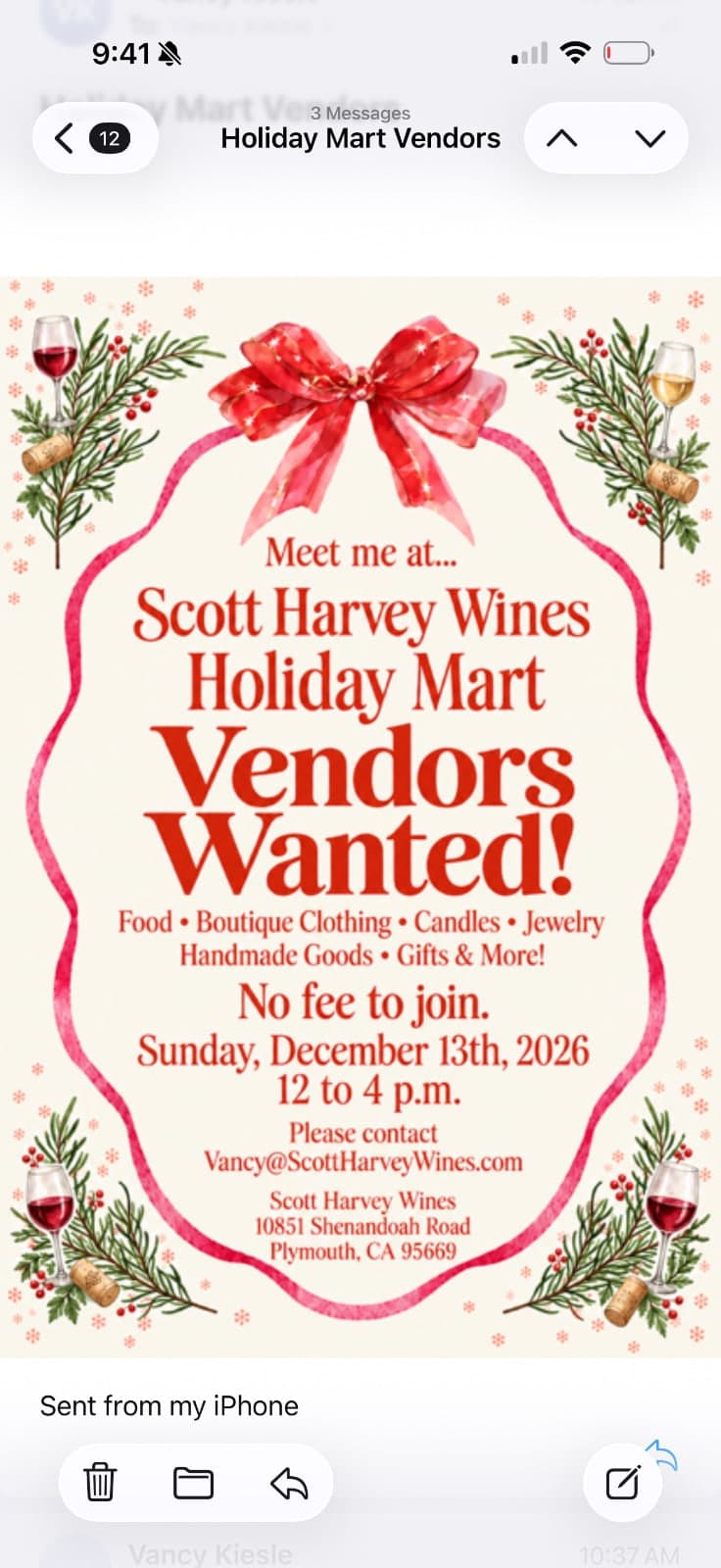 Scott Harvey Wines Holiday Mart