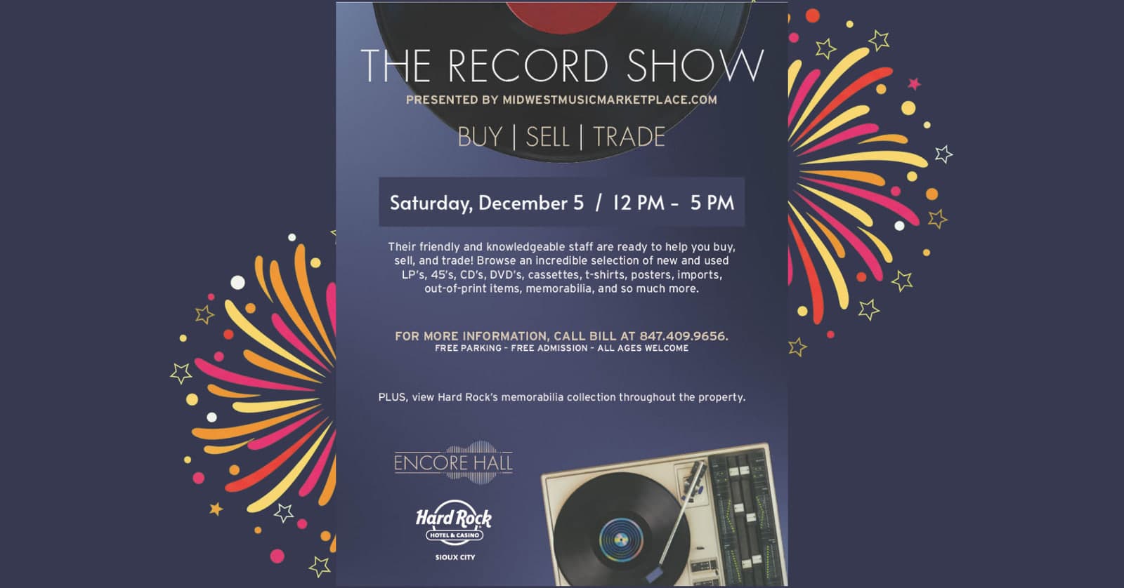 Record Show at Hard Rock Casino Sioux City
