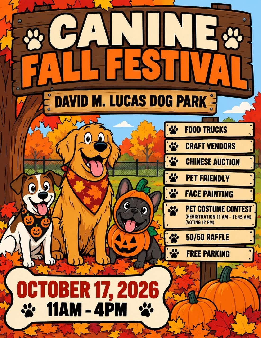 David E Lucas Dog Park Fall Fest