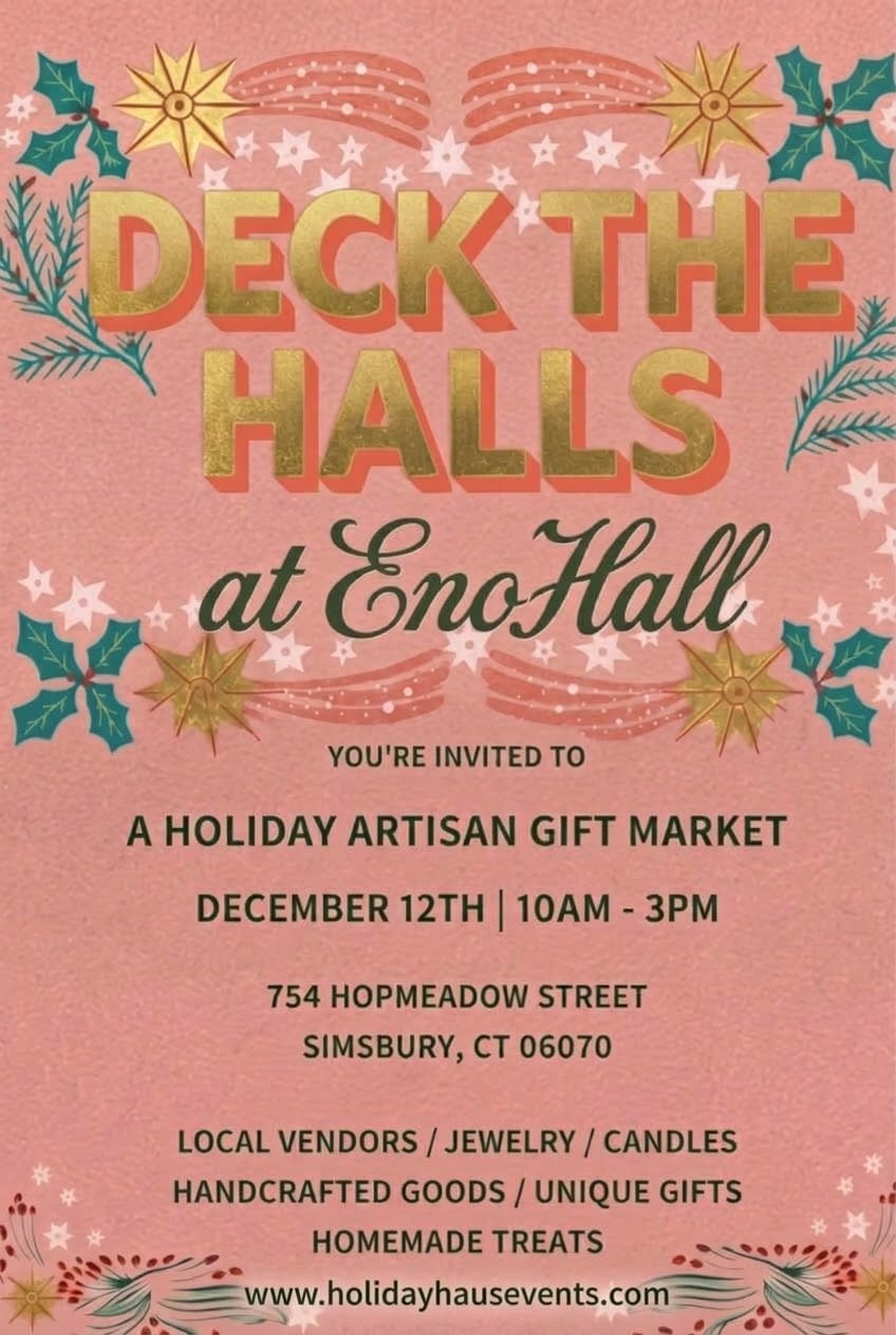 Deck the Halls at Eno Hall- a holiday artisan market