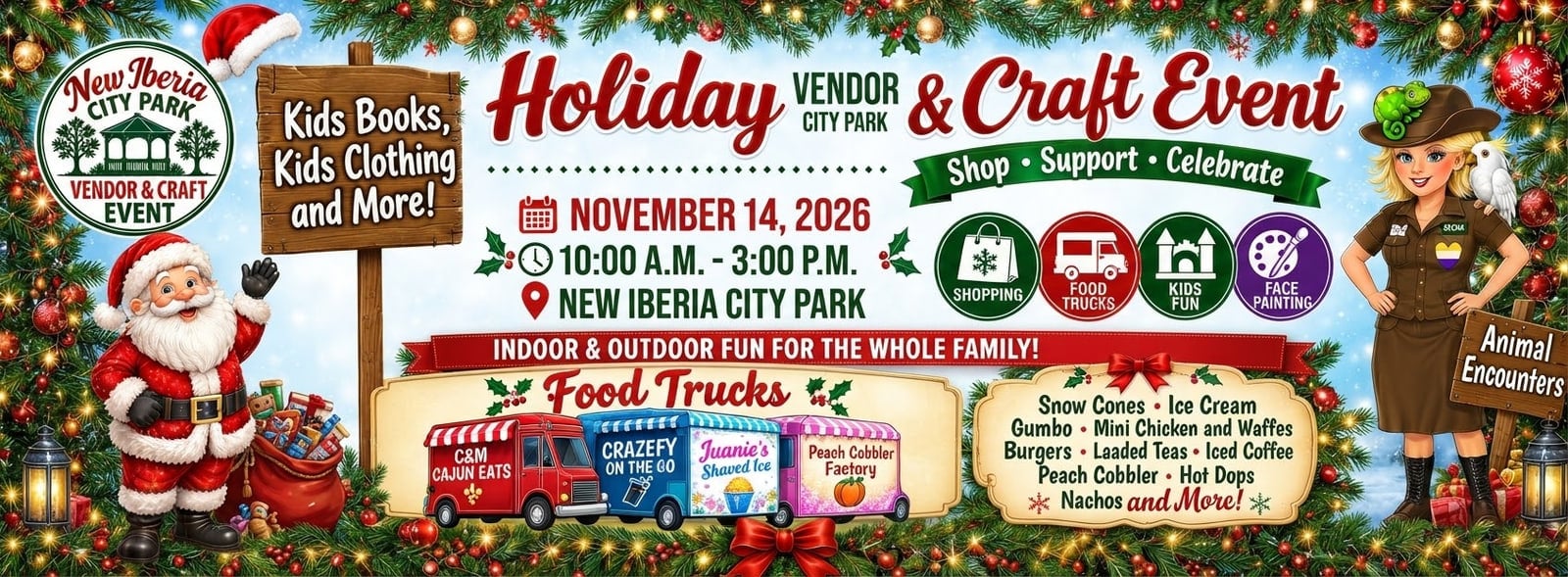 New Iberia City Park vendor and craft event