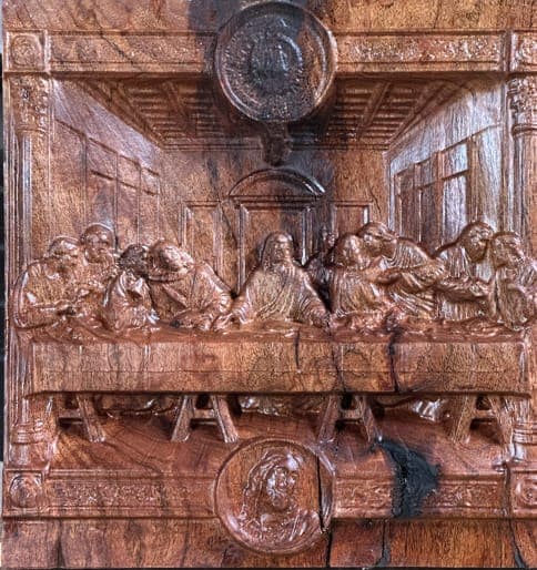 Last Supper - wood carving